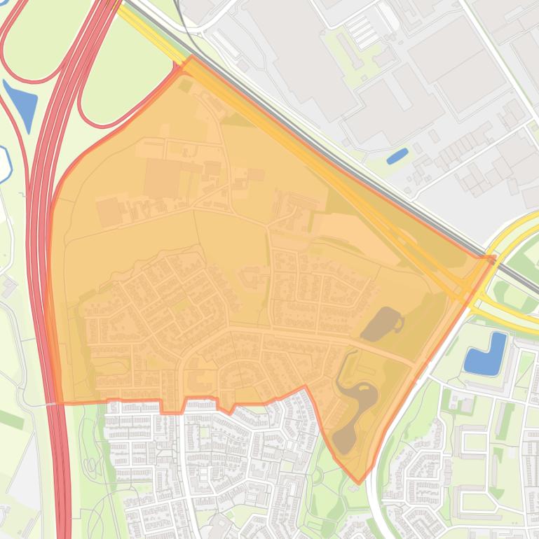 Kaart van de buurt Klingerberg-Noord.