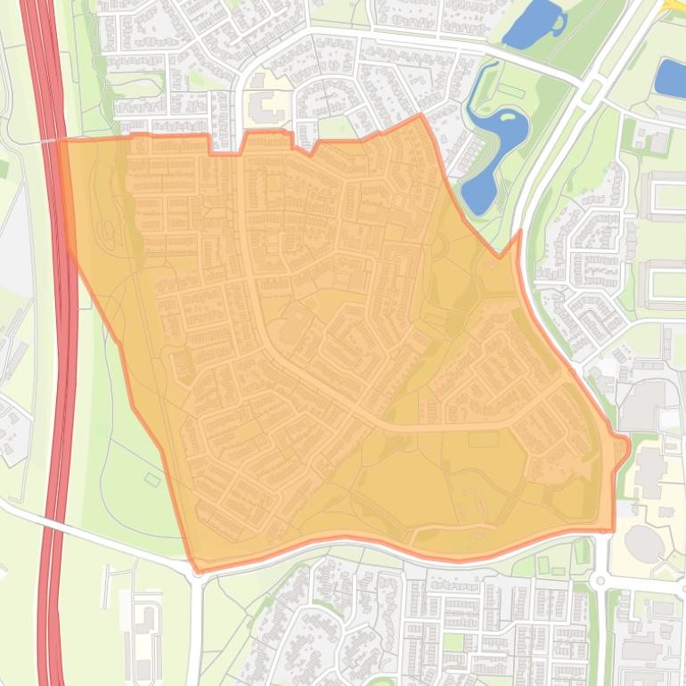 Kaart van de buurt Klingerberg-Zuid.