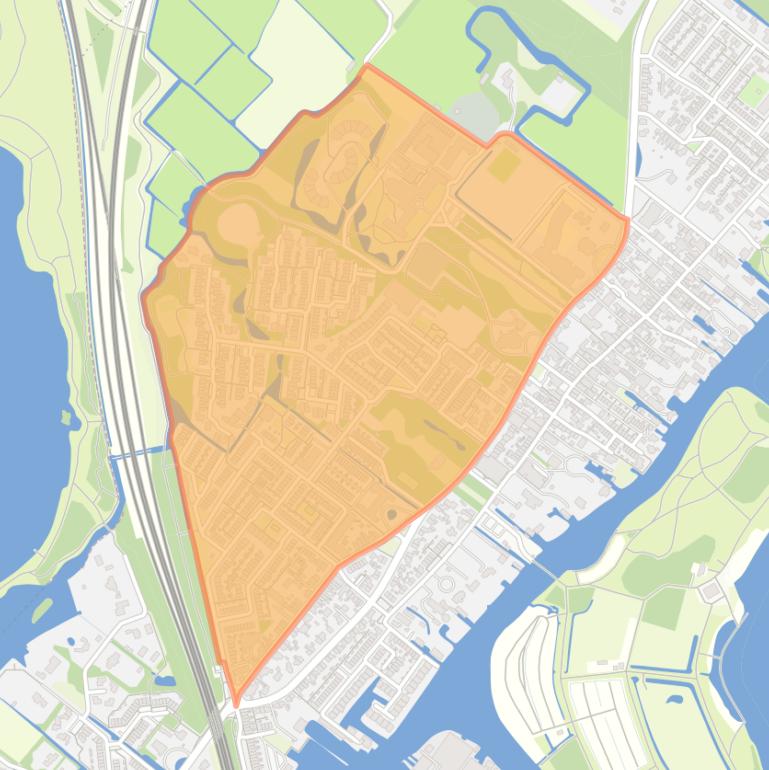 Kaart van de buurt Kloosterland-Endepoel.