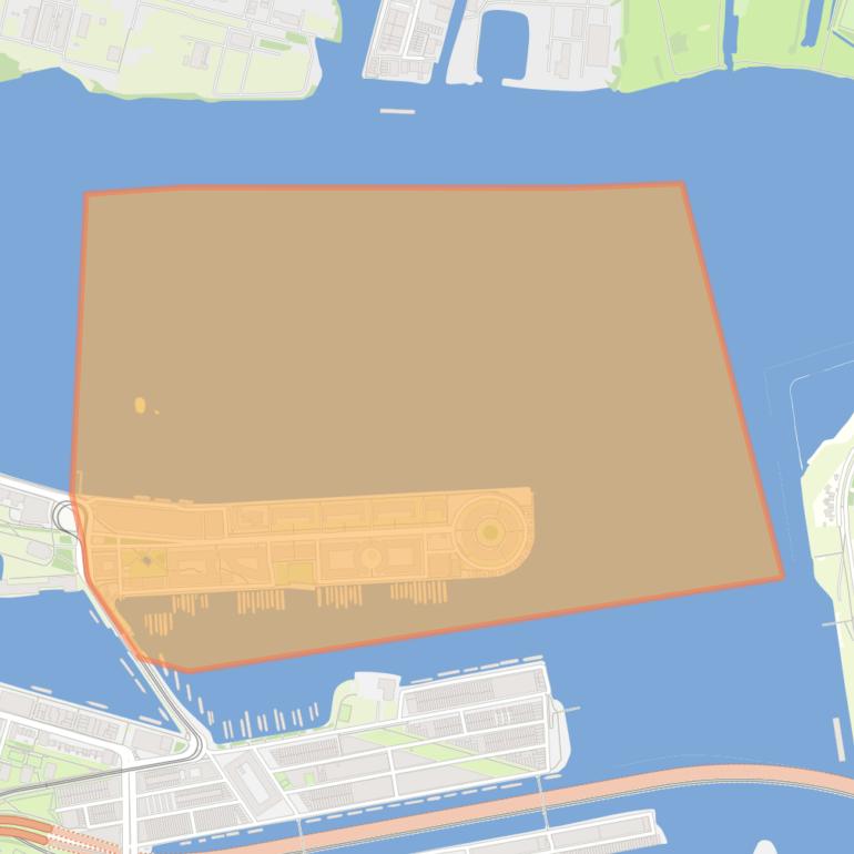 Kaart van de buurt KNSM-eiland.