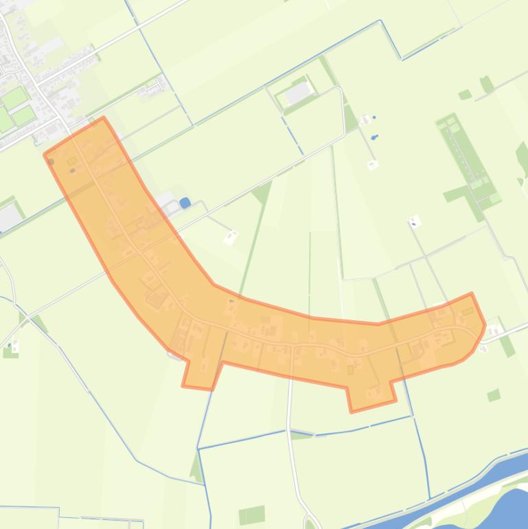 Kaart van de buurt Koekange Zuid.