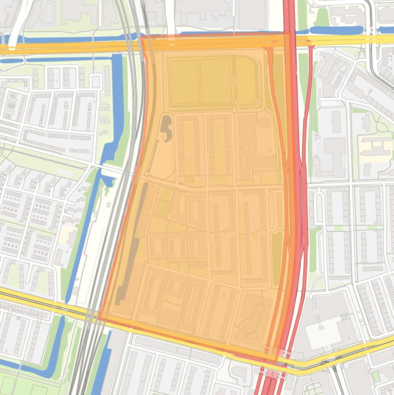 Kaart van de Kolenkitbuurt-Noord.