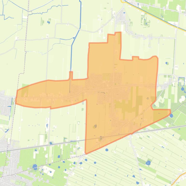 Kaart van de buurt Kollumerzwaag.