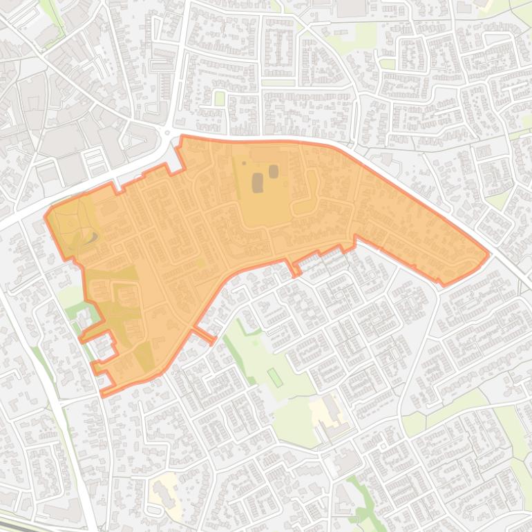 Kaart van de buurt Koolhof-Noord.