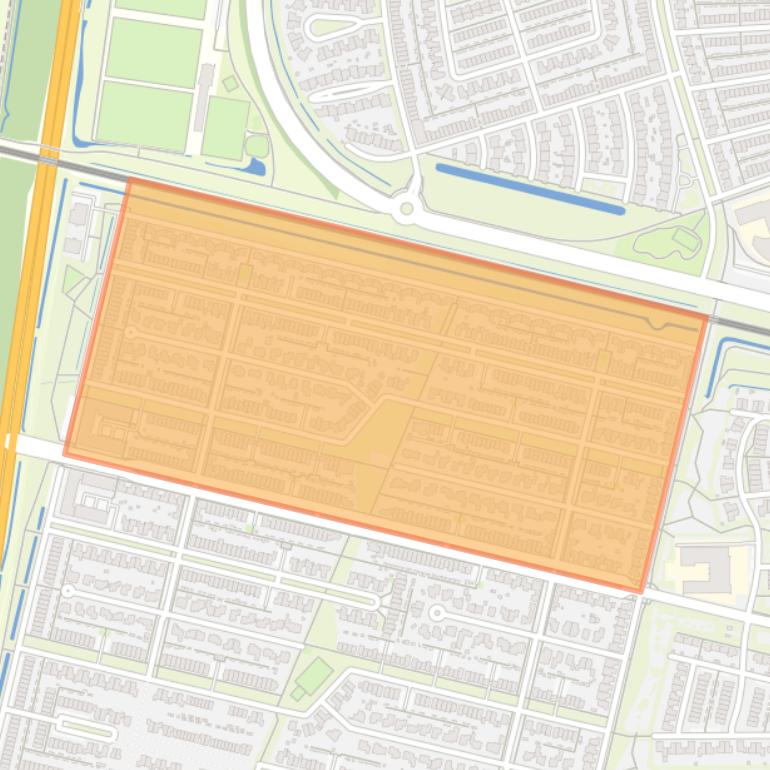 Kaart van de buurt Koolhoven Noord.