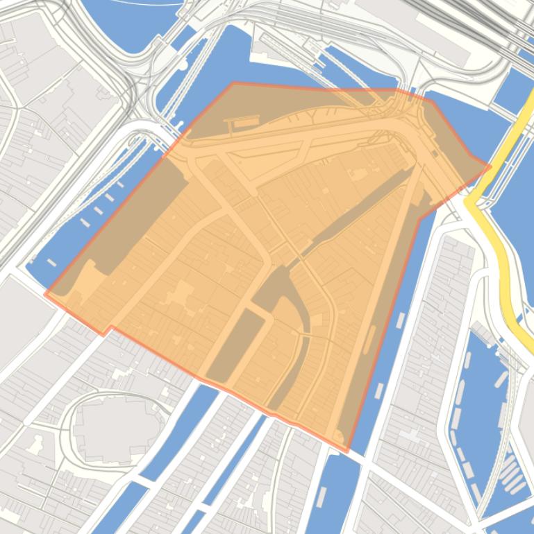 Kaart van de buurt Kop Zeedijk.