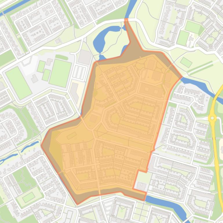 Kaart van de buurt Kornwierde en Leemwierde.