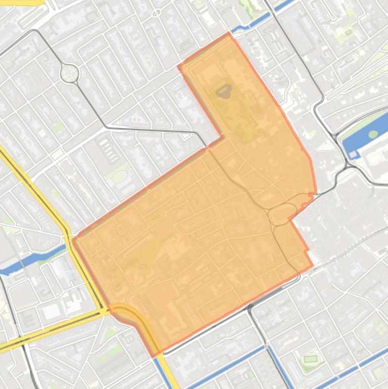 Kaart van de buurt Kortenbos.