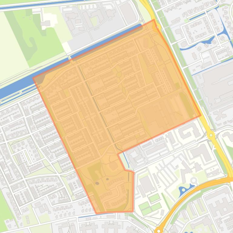 Kaart van de buurt Kortenoord-Oost.