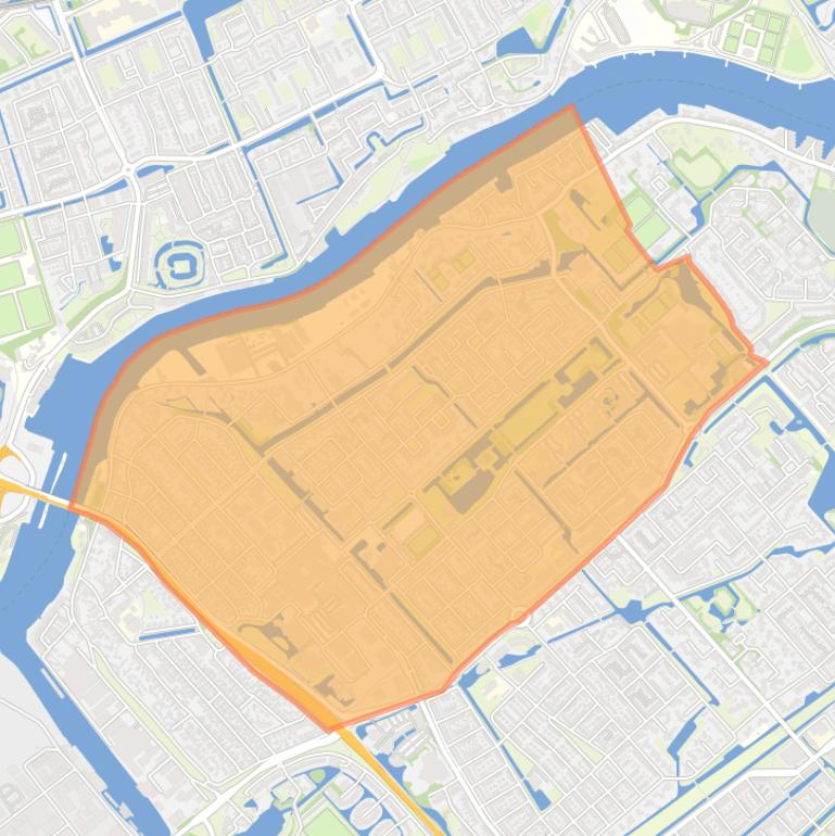 Kaart van de buurt Kortland-Noord.