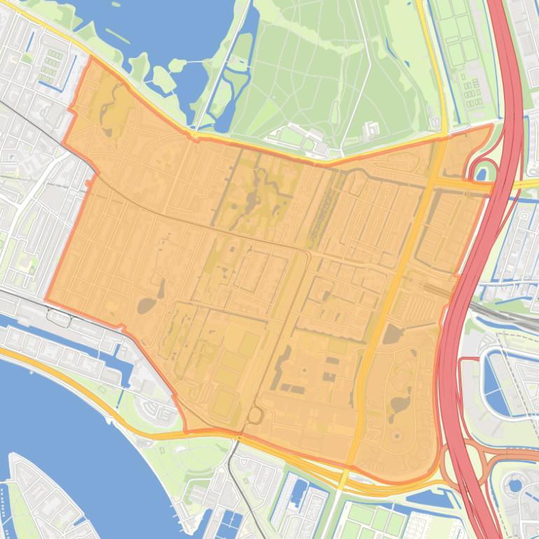 Kaart van de buurt Kralingen Oost.