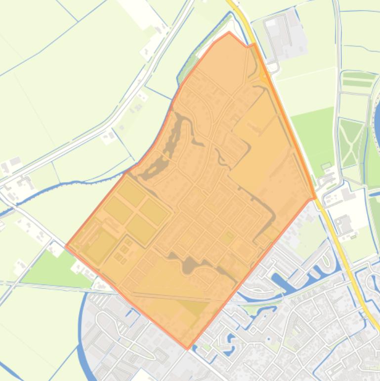 Kaart van de buurt Kreken van Nibbeland.