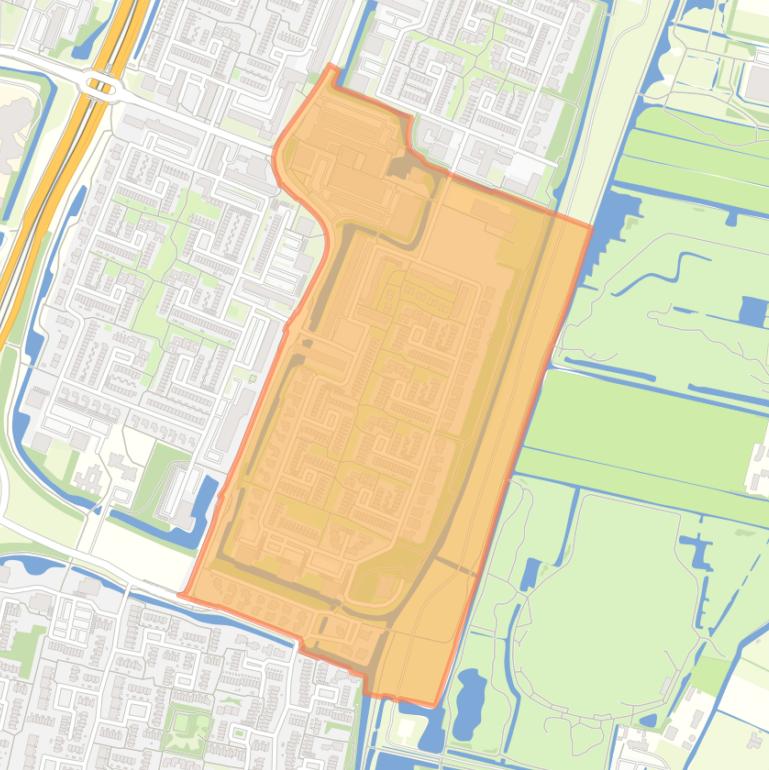 Kaart van de Kringloopbuurt.