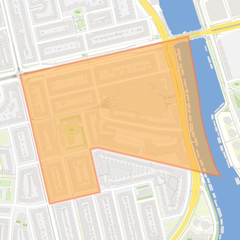 Kaart van de Kromme Mijdrechtbuurt.