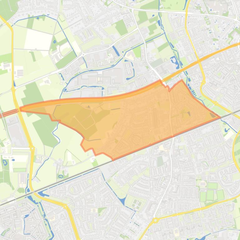 Kaart van de buurt Kroon.