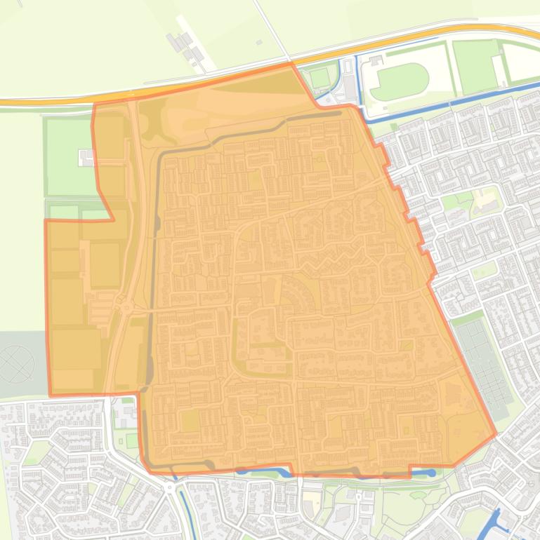 Kaart van de buurt Krooswijk.