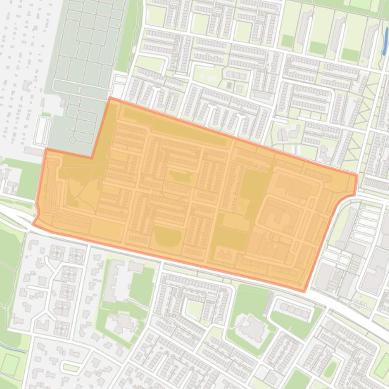 Kaart van de Kruidenbuurt Zuid.