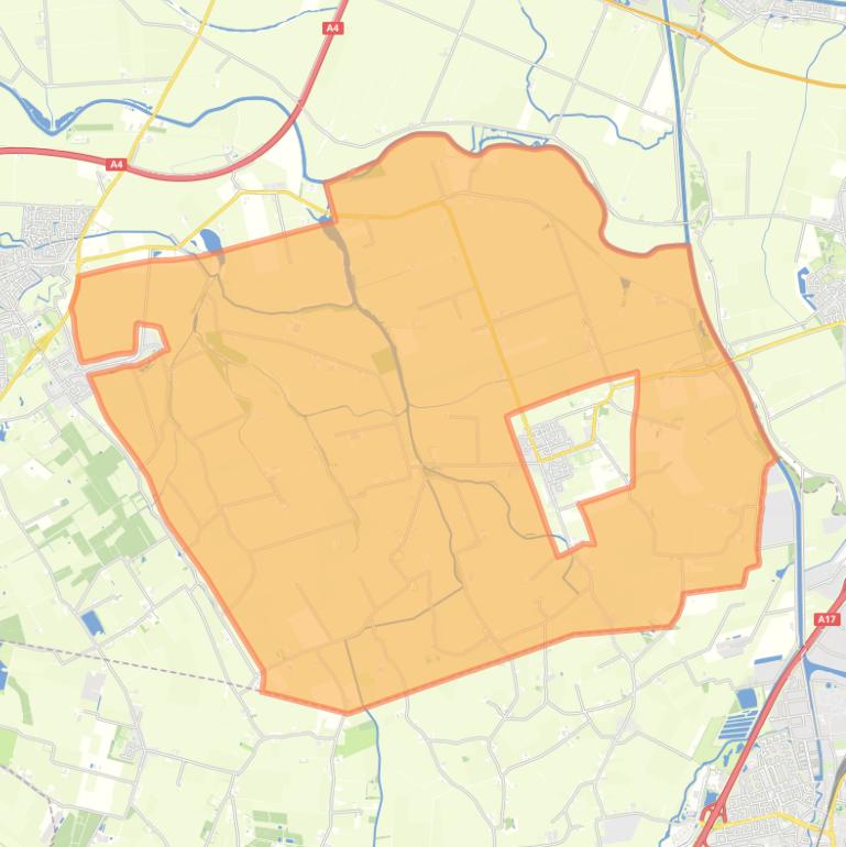Kaart van de buurt Kruislandse polders.