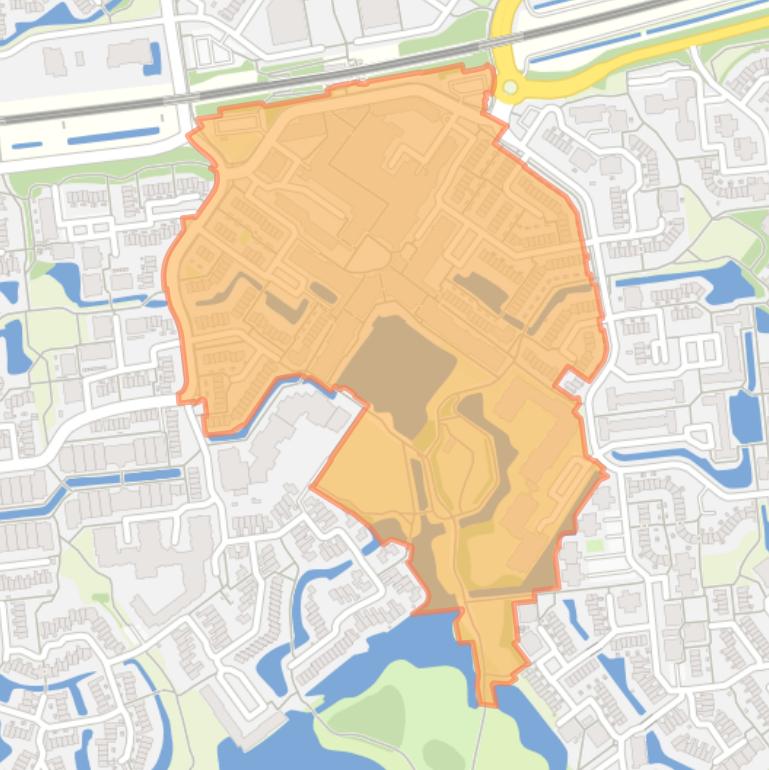 Kaart van de Kunstenaarsbuurt.