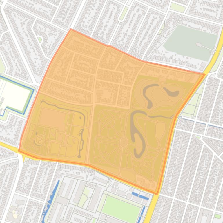 Kaart van de Kweektuinbuurt.