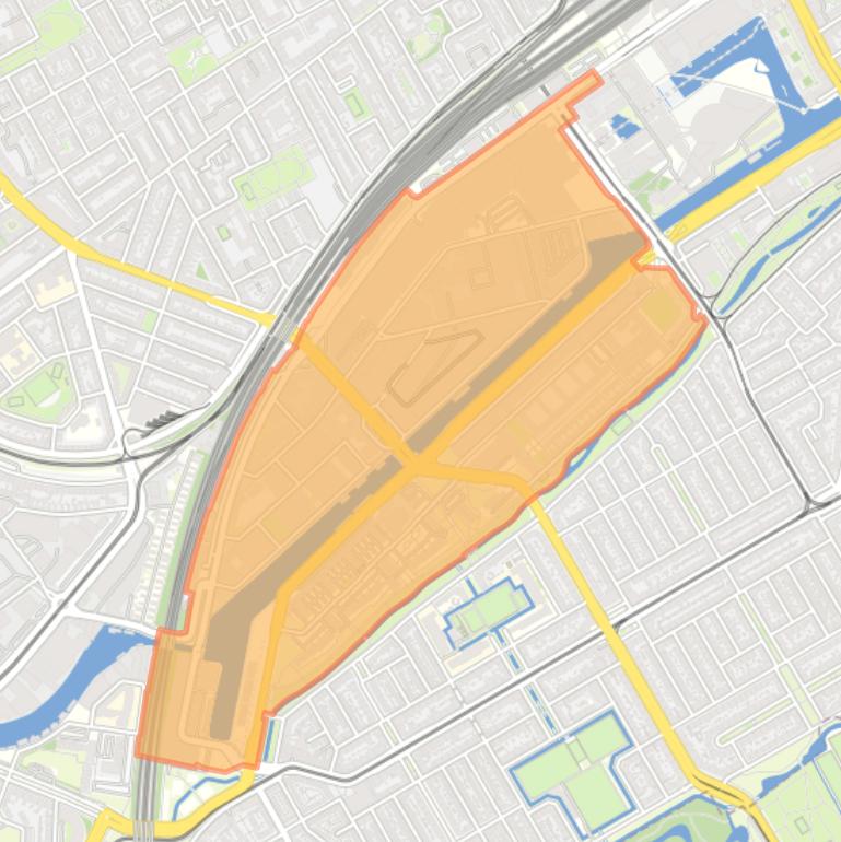 Kaart van de buurt Laakhaven-West.