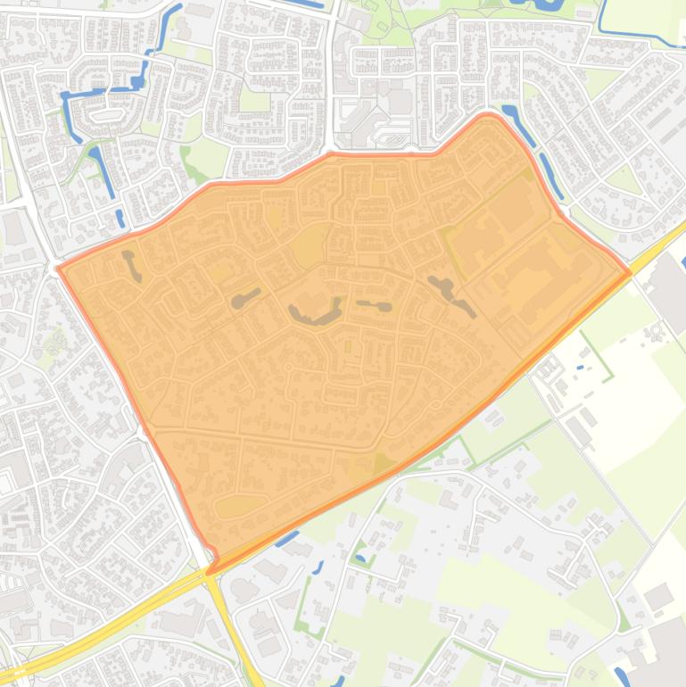 Kaart van de buurt Laarbunders.