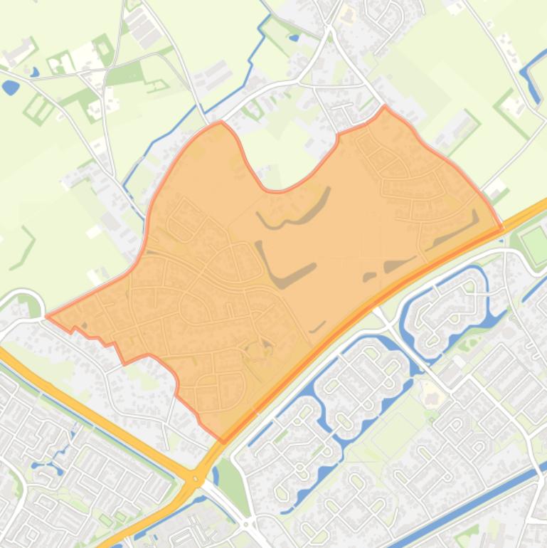 Kaart van de buurt Laarveld.