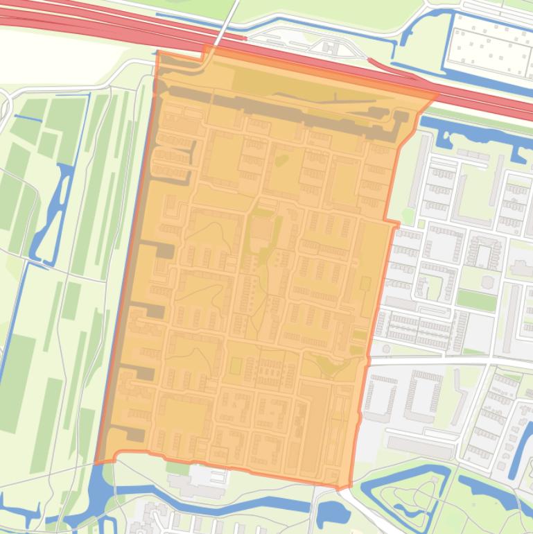 Kaart van de buurt Lage Weide.
