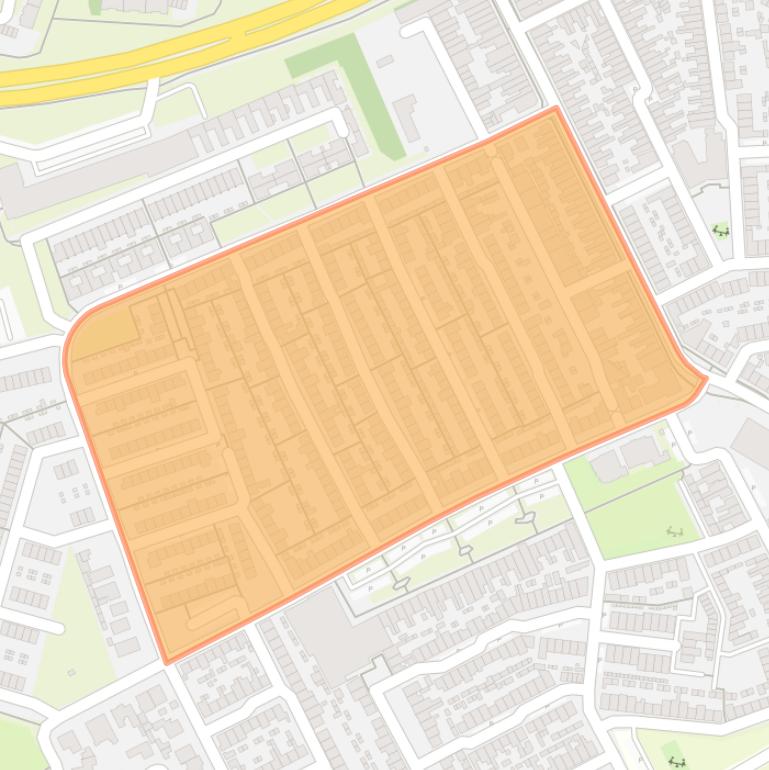 Kaart van de Landbouwbuurt.