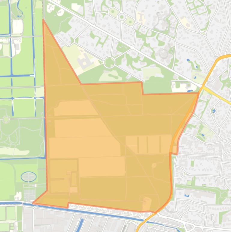 Kaart van de buurt Landelijk Gebied 96.