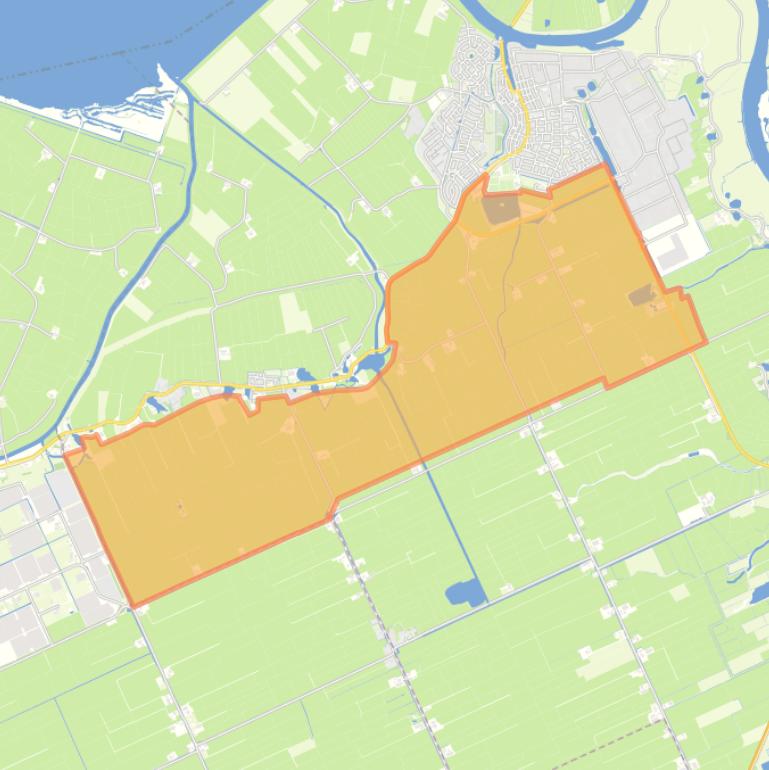 Kaart van de buurt Landelijk gebied Genemuiden.