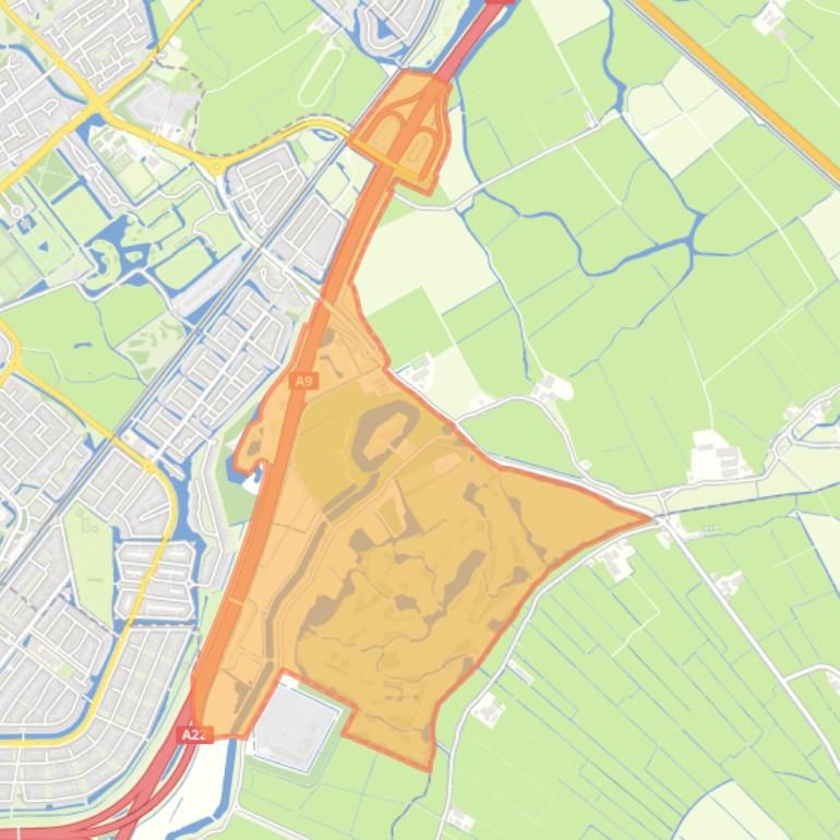 Kaart van de buurt Landelijk gebied.