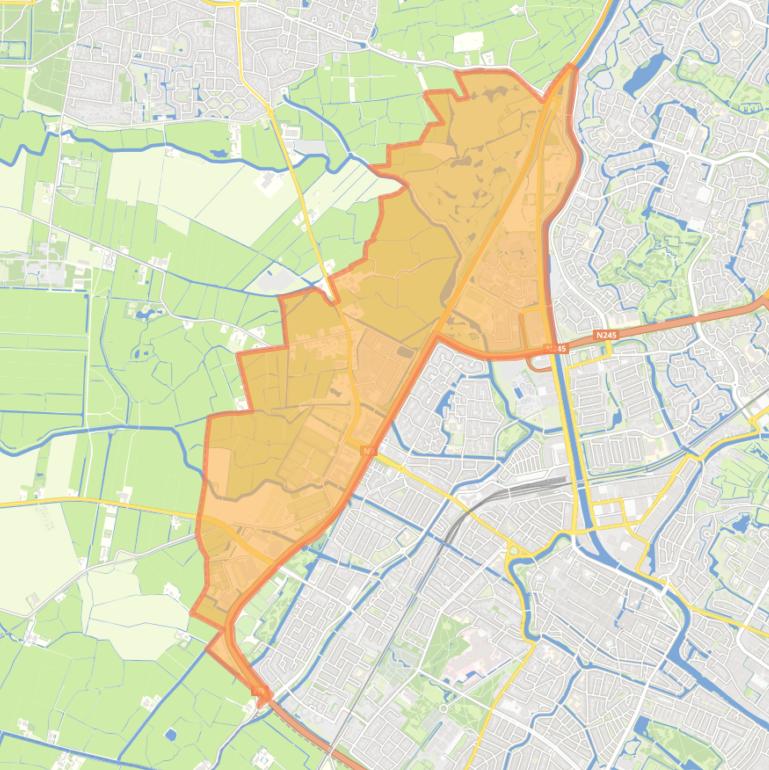 Kaart van de buurt Landelijk gebied-West.