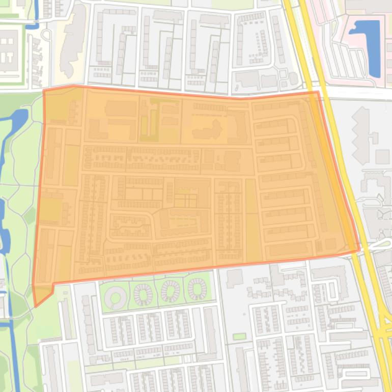 Kaart van de Landenbuurt.