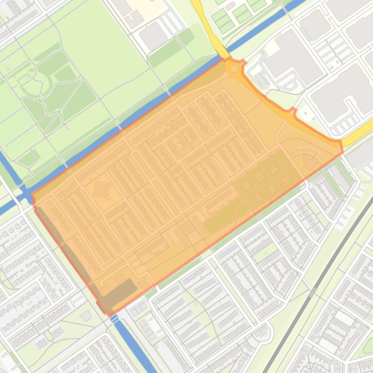 Kaart van de Landgoederenbuurt Noord.