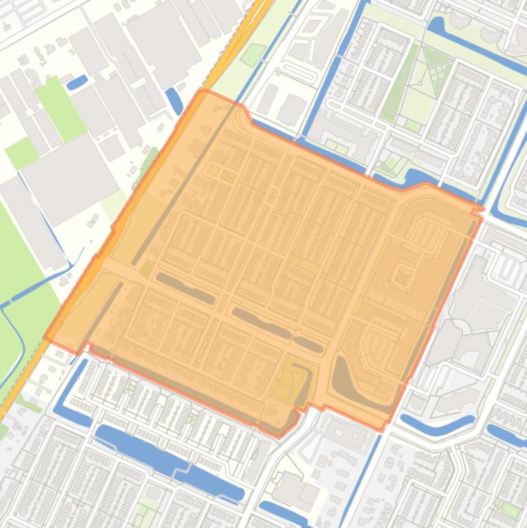 Kaart van de Landschappenbuurt.