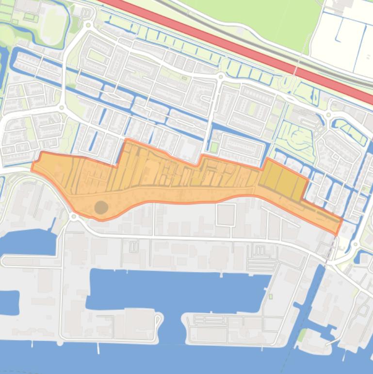 Kaart van de buurt Landschapspark Tiendzone.