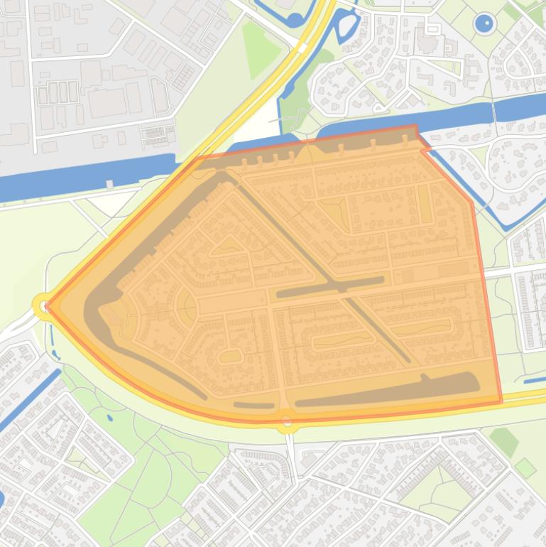 Kaart van de buurt Landstrekenwijk West.