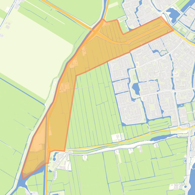 Kaart van de buurt Lange Weeren.