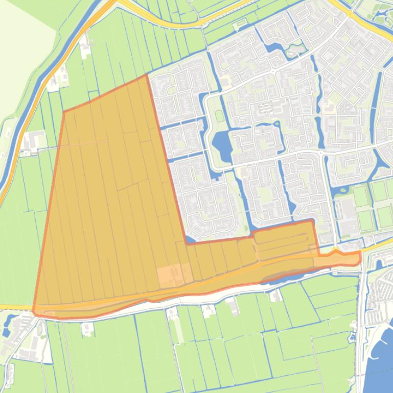 Kaart van de buurt Lange Weeren.