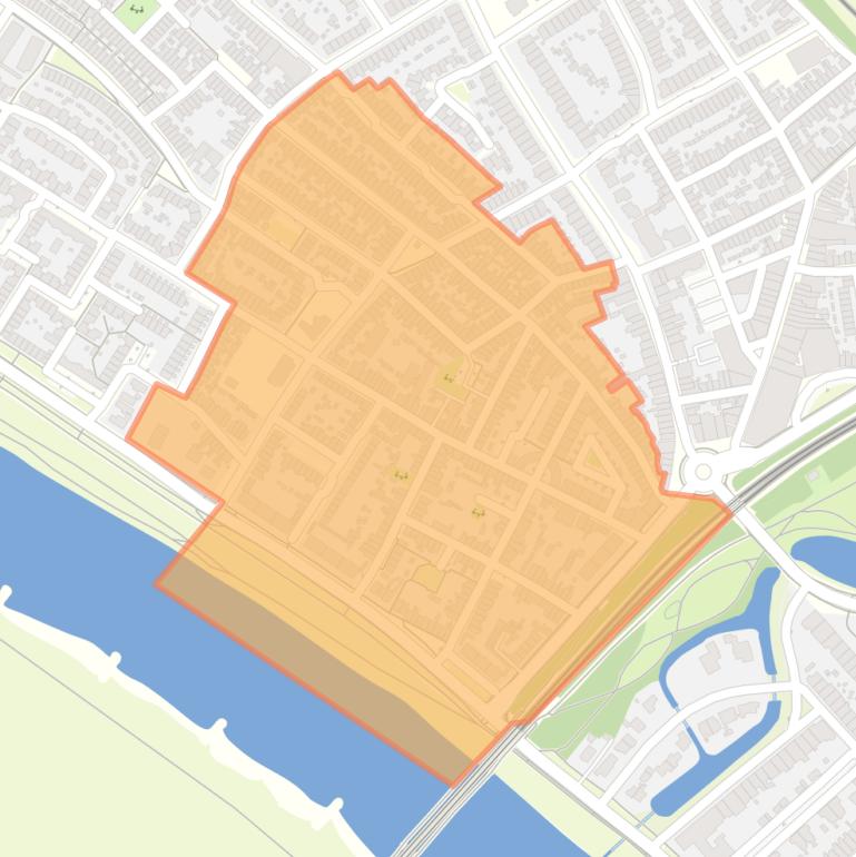 Kaart van de buurt Lange Zandstraat.