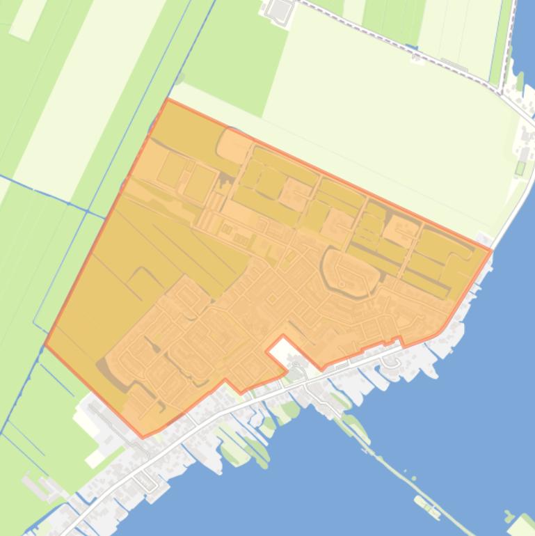 Kaart van de buurt Langeraar.