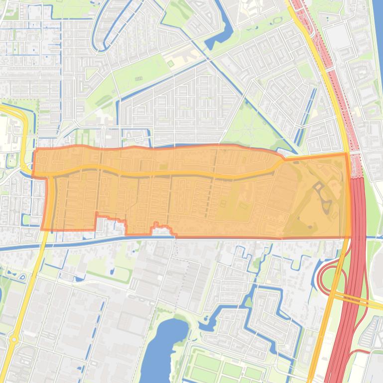 Kaart van de buurt Langerak.