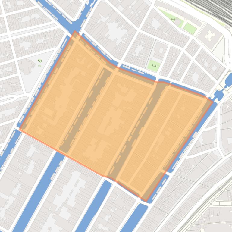 Kaart van de buurt Langestraat en omgeving.