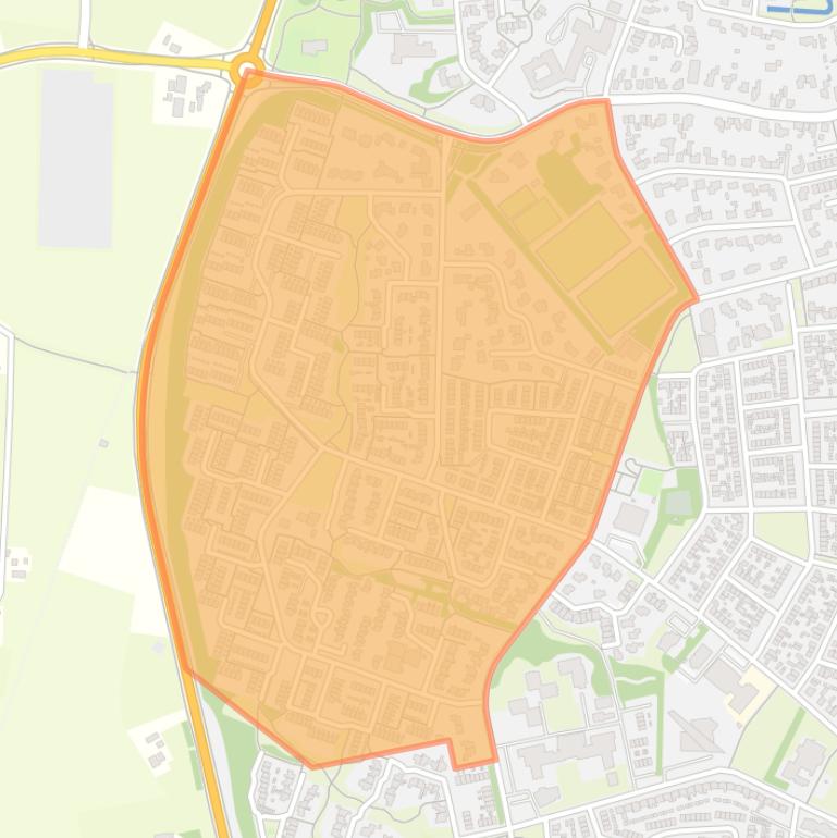 Kaart van de buurt Langkamp.