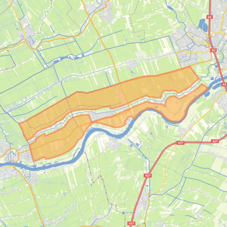 Kaart van de buurt Langs de Lekdijk Lopikerwaard.