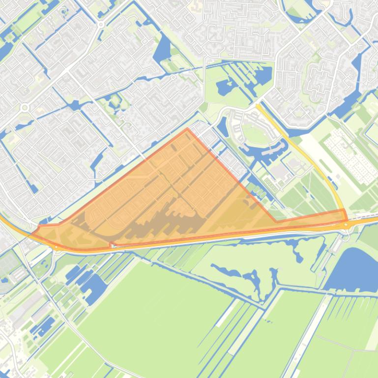 Kaart van de buurt Lansingh-Zuid.