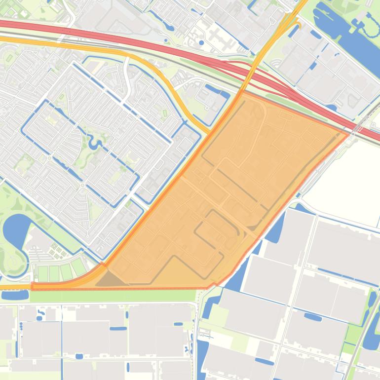 Kaart van de buurt Lansinghage-Oost.