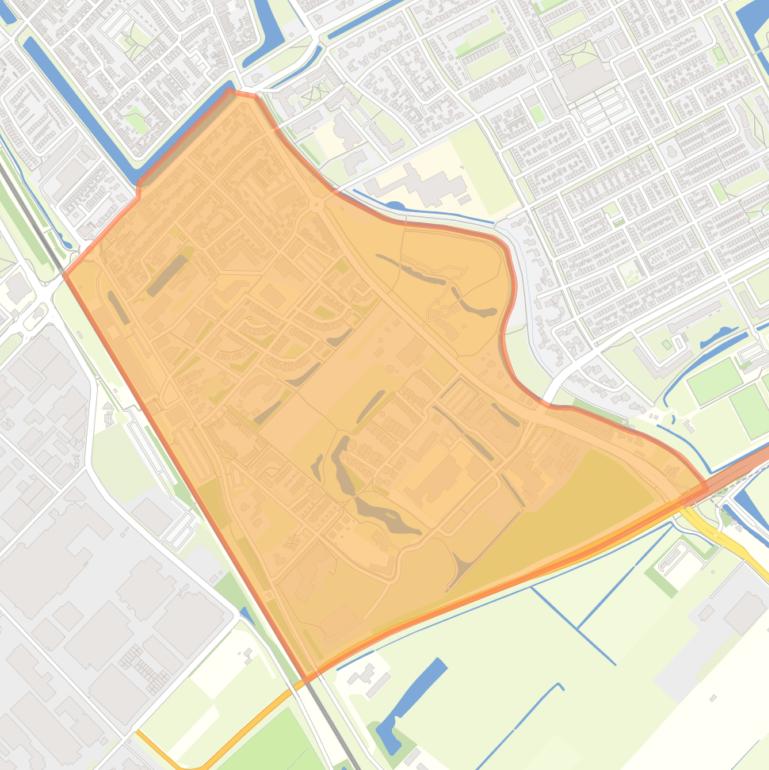 Kaart van de buurt Lanxmeer.