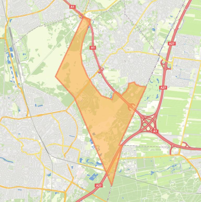 Kaart van de buurt Laren-Natuurgebied.